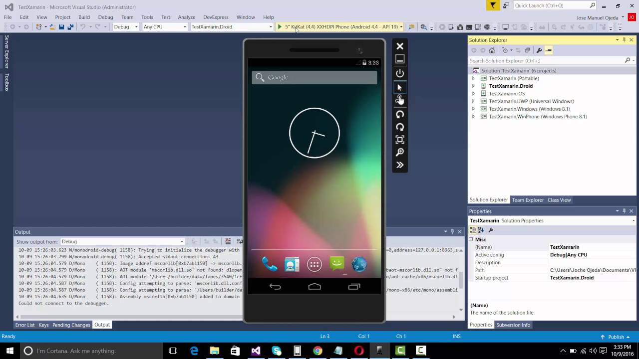 xamarin android player osx